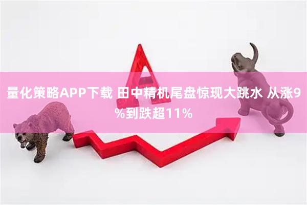 量化策略APP下载 田中精机尾盘惊现大跳水 从涨9%到跌超11%